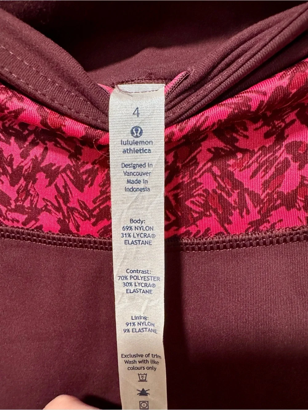 lululemon Maroon Leggings Size 4